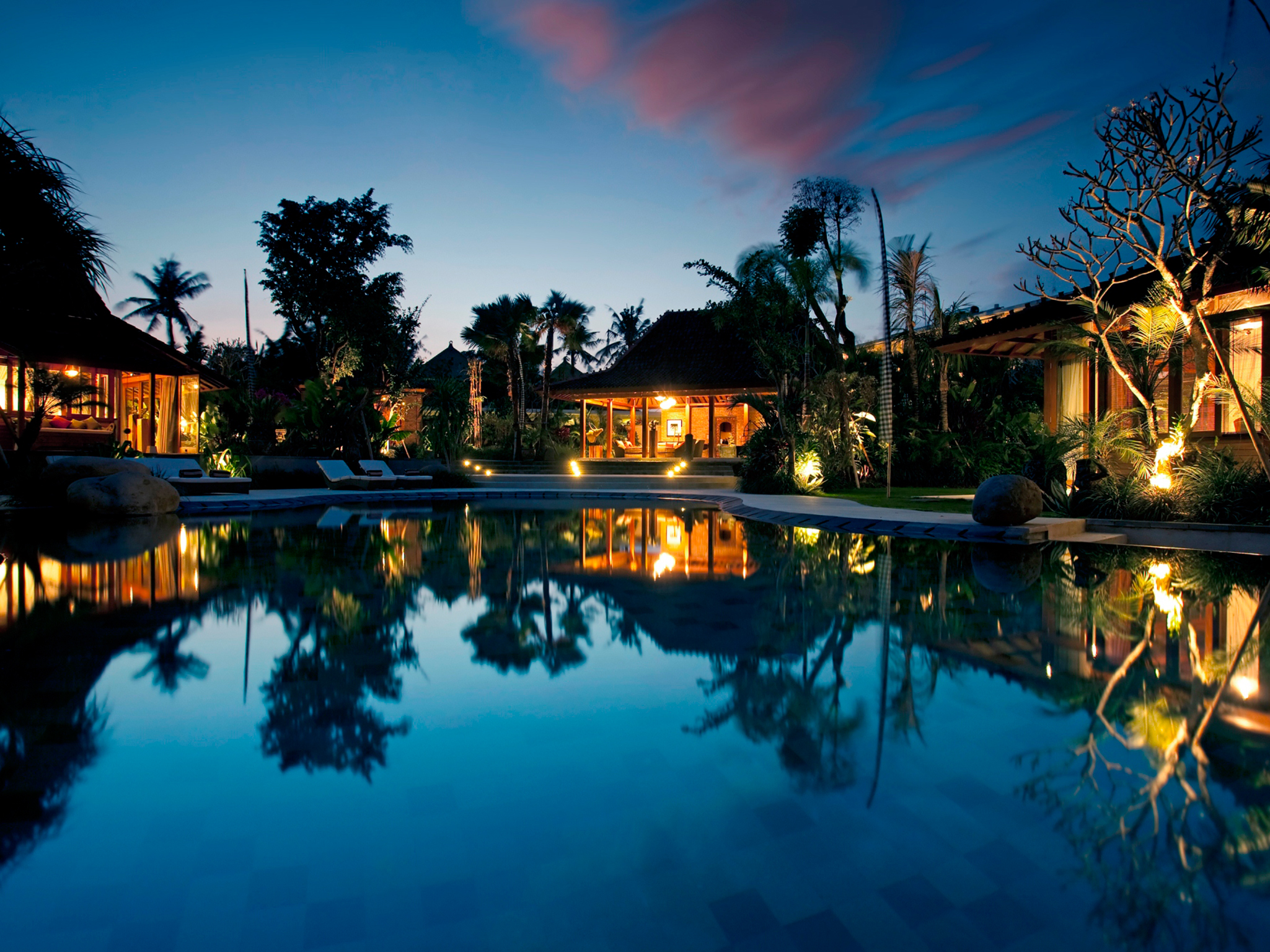 10. Villa Sati - The villa at night - Dea Villas - Villa Sati, Canggu, Bali